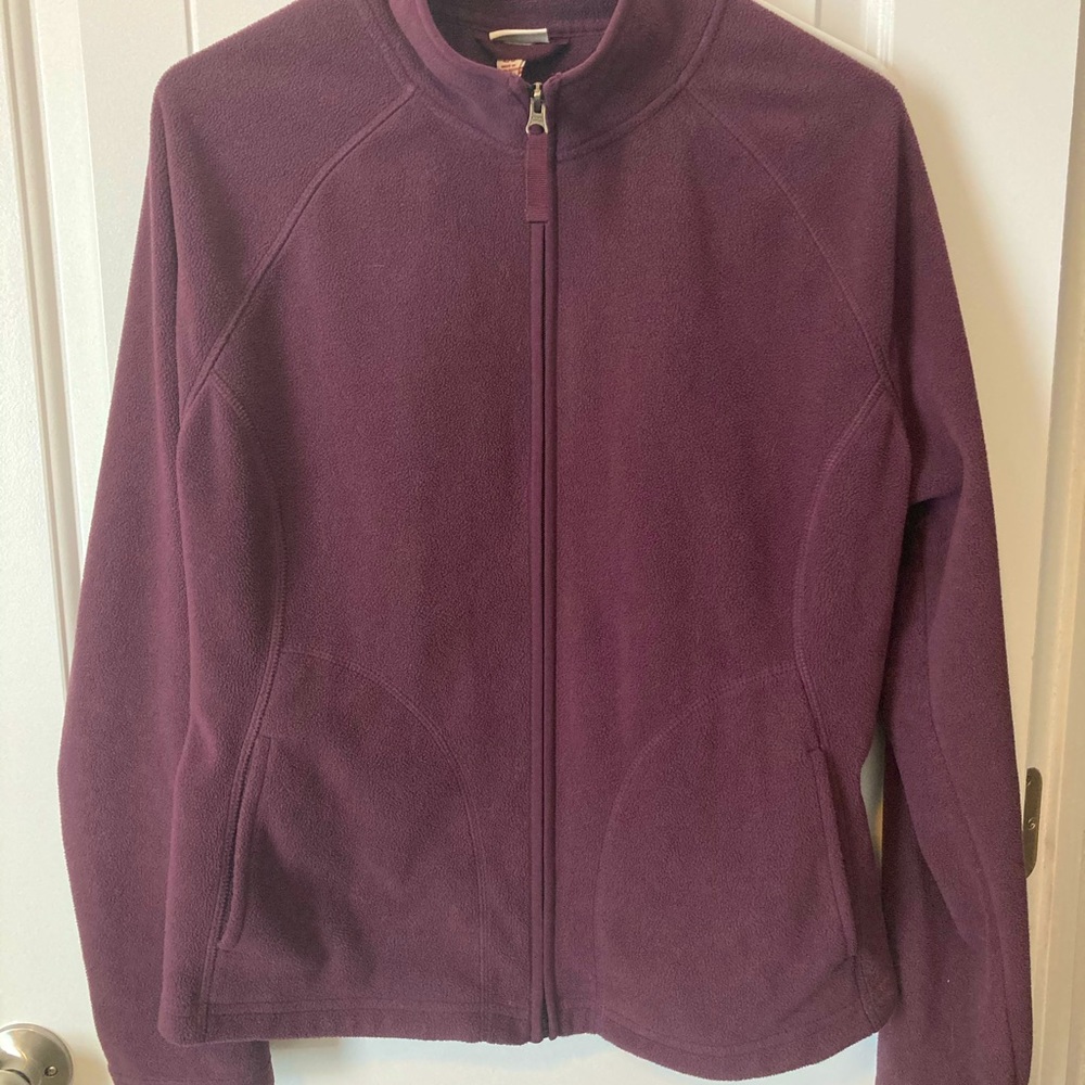 Merona burgundy fleece jacket